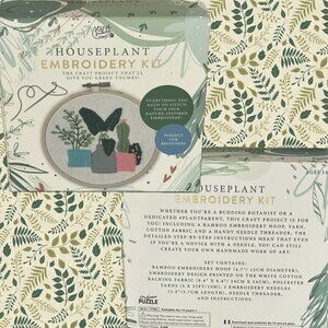 Professor Puzzle Houseplant Design Beginners Budding Artist Embroidery Kit